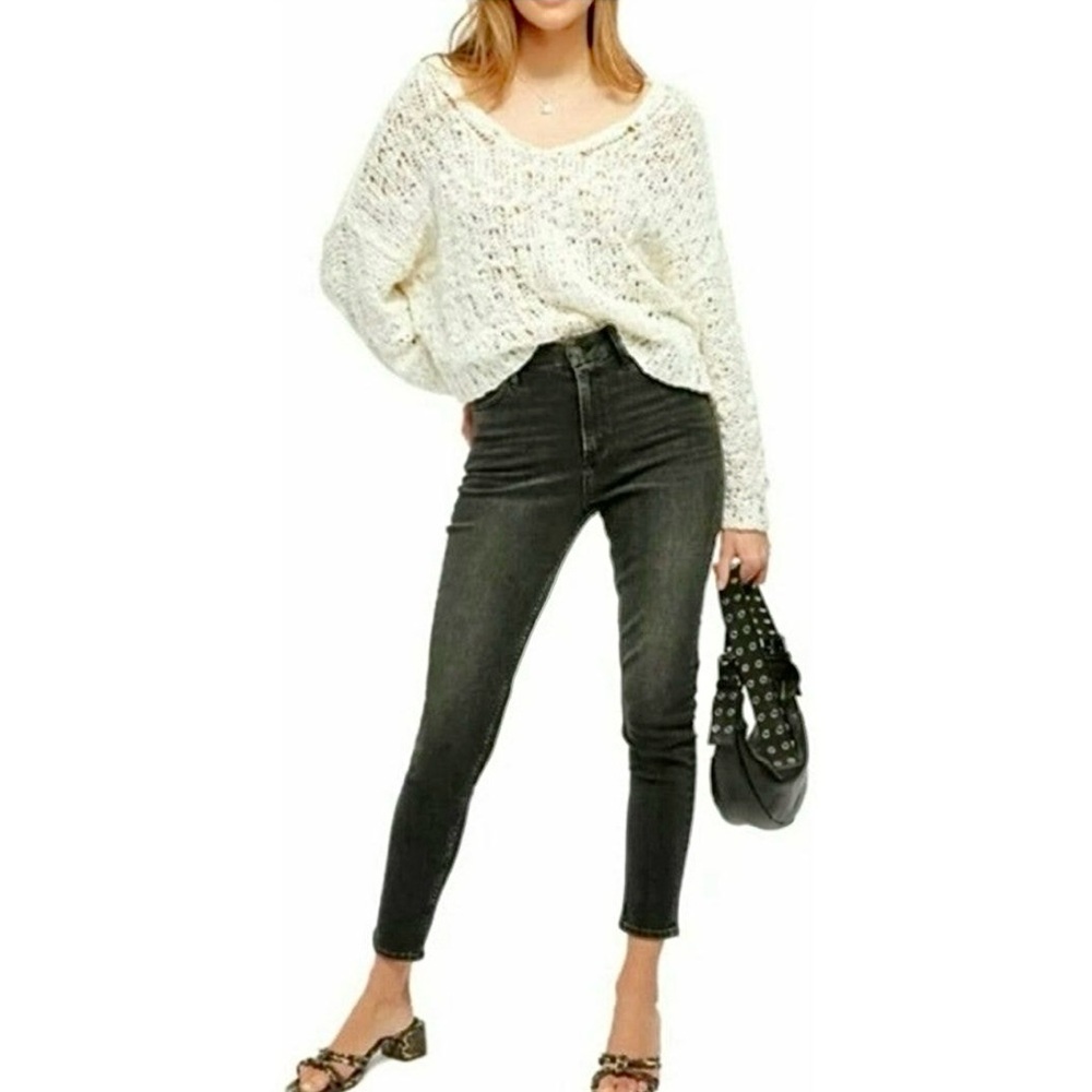 Free People We The Free Milky Way Black Ankle Skinny Jeans - Picture 4 of 6